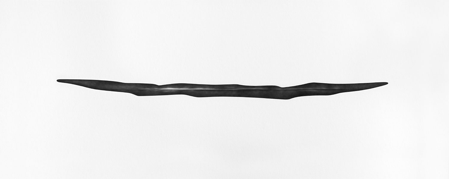 Open Drawing #172 / Graphite Pencil on Matboard / 150 x 60 cm