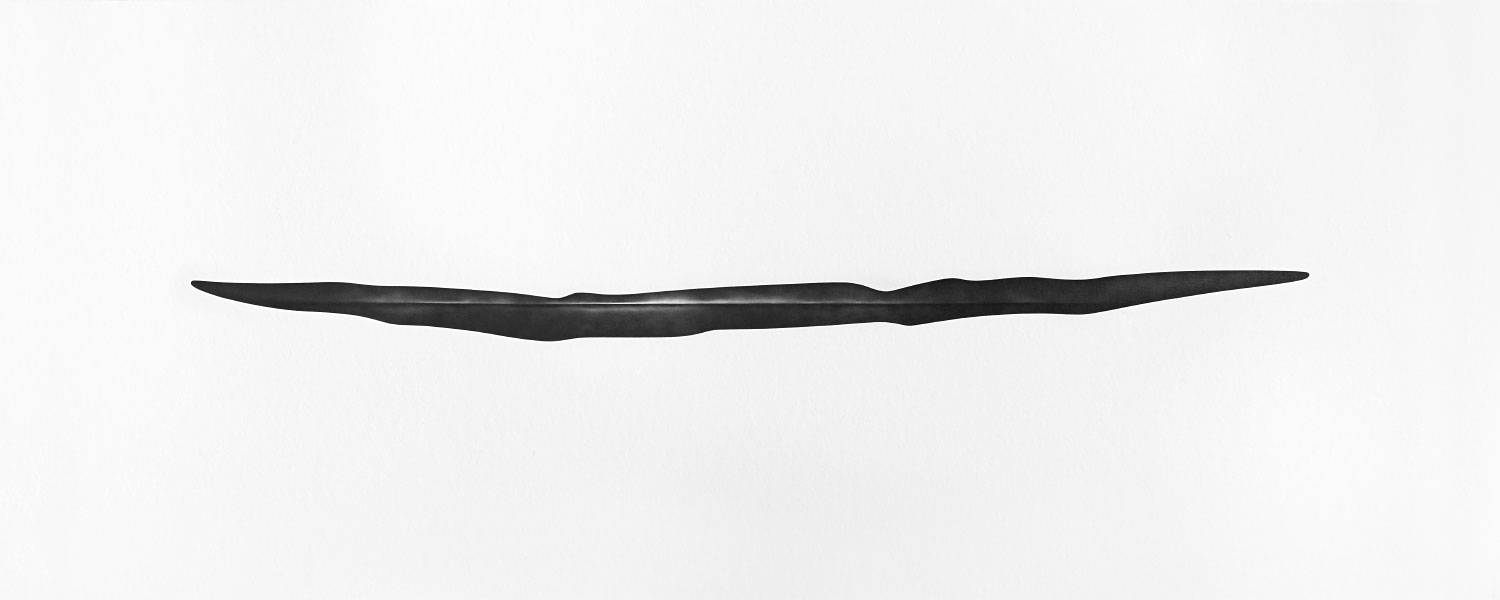 Open Drawing #166 / Graphite Pencil on Matboard / 150 x 60 cm