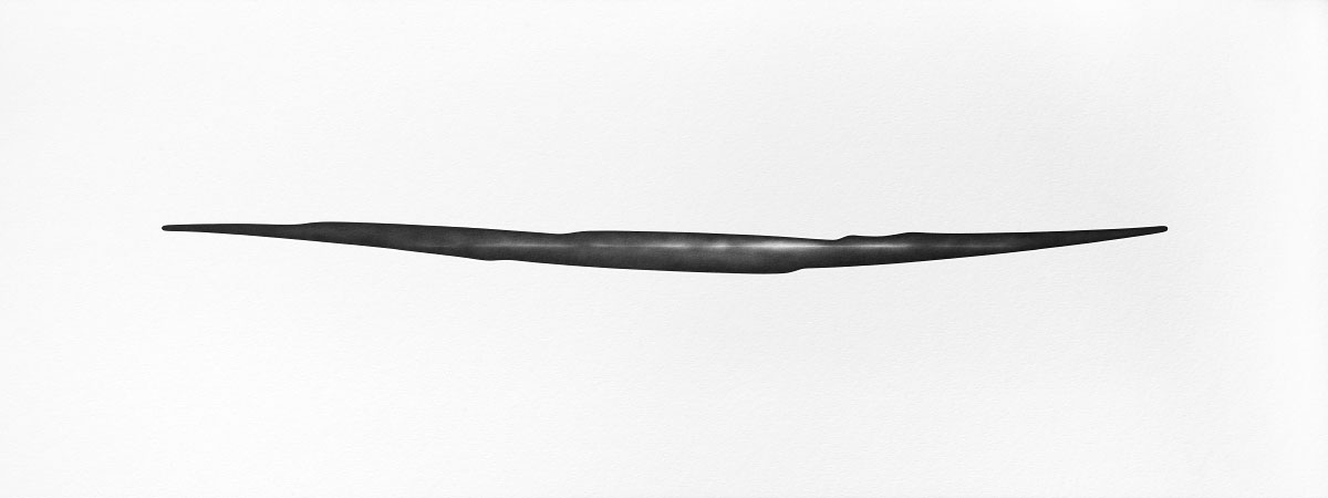 Open Drawing #206 / Graphite Pencil on Matboard / 120 x 45 cm