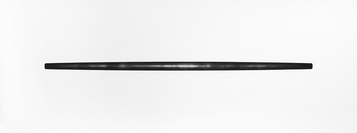 Open Drawing #200. After György Ligeti / Pierre Noire Pencil on Matboard / 120 x 45 cm